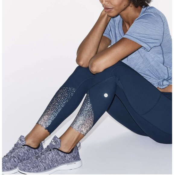 Lululemon Tight Stuff Tight II (25") Jaded True Navy Blue Full-On Luxtreme Sz 6 - Picture 1 of 16